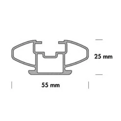 Barre Portatutto Fabbri Alluminio Universali Rail ALU VIVA 5 Lunghezza 116 Cm -Vendite PERUZZO barre portatutto fabbri alluminio universali rail aluviva 5 lunghezza 116 cm 2