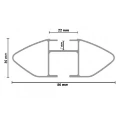 Barre Portatutto Rail UNIVERSALI G3 CLOP AIRFLOW Alluminio 110 -Vendite PERUZZO barre portatutto rail universali g3 clop airflow alluminio 110 2