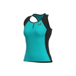 Canotta Top Ciclismo Donna ALE' SOLID BLOCK Turchese
