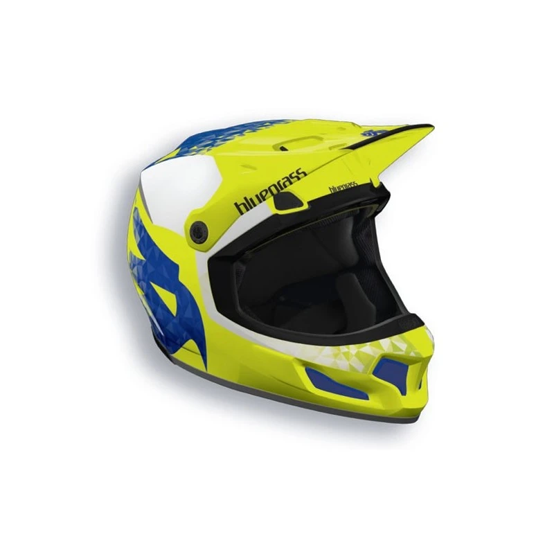 Casco Downhill BLUEGRASS Brave Giallo Blu Bianco 1 Casco Downhill BLUEGRASS Brave Giallo Blu Bianco