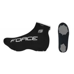Copriscarpe Aerodinamici Chrono Per Ciclismo FORCE Lycra Nero