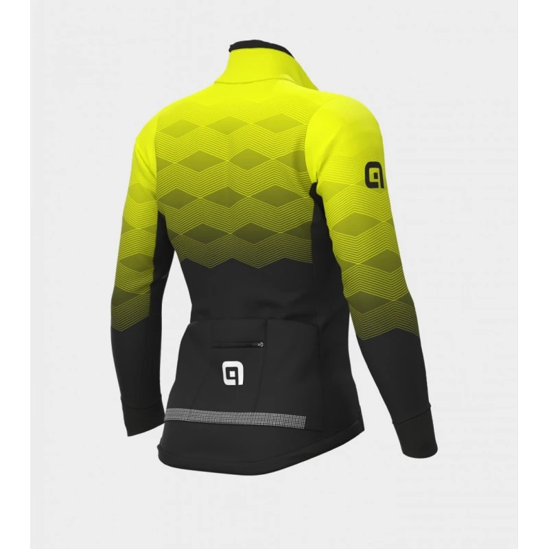 Giubbino Invernale Ciclismo ALE' PR-R MAGNITUDE Nero-giallo Fluo 2022 2 Giubbino Invernale Ciclismo ALE' PR-R MAGNITUDE Nero-giallo Fluo 2022 - immagine 2