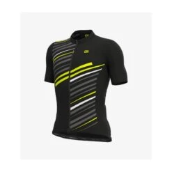 Maglia Ciclismo ALE' SOLID FLASH Nero Fluo
