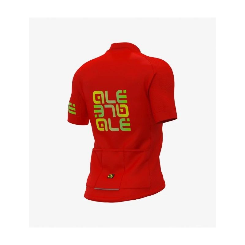 Maglia Ciclismo ALE' SOLID MIRROR Rosso 2 Maglia Ciclismo ALE' SOLID MIRROR Rosso - immagine 2