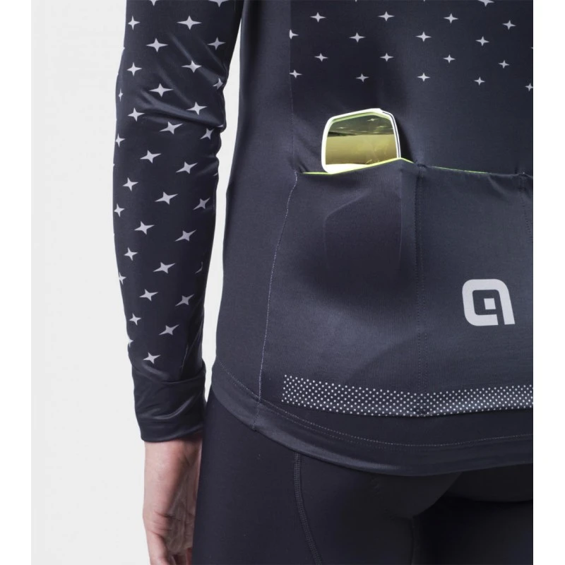 Maglia Invernale Ciclismo ALE' PR-R STARS Nero-tortora 2022 6 Maglia Invernale Ciclismo ALE' PR-R STARS Nero-tortora 2022 - immagine 6