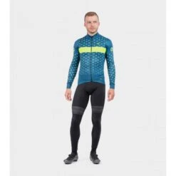 Maglia Invernale Ciclismo ALE' PR-R STARS Petrolio-giallo Fluo 2022 -Vendite PERUZZO maglia invernale ciclismo ale pr r stars petrolio giallo fluo 2022 2