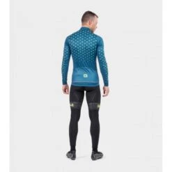 Maglia Invernale Ciclismo ALE' PR-R STARS Petrolio-giallo Fluo 2022 -Vendite PERUZZO maglia invernale ciclismo ale pr r stars petrolio giallo fluo 2022 3