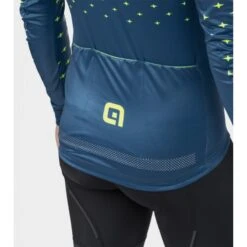Maglia Invernale Ciclismo ALE' PR-R STARS Petrolio-giallo Fluo 2022 -Vendite PERUZZO maglia invernale ciclismo ale pr r stars petrolio giallo fluo 2022 4