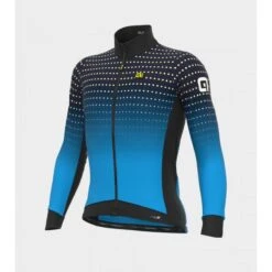 Maglia Invernale Ciclismo ALE' PR-S BULLET Nero-cyan 2022