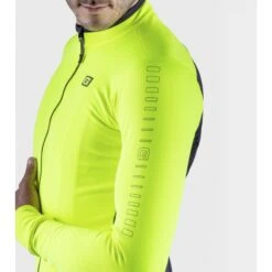 Maglia Invernale Ciclismo ALE' SOLID FONDO Giallo Fluo 2022 -Vendite PERUZZO maglia invernale ciclismo ale solid fondo giallo fluo 2022 4