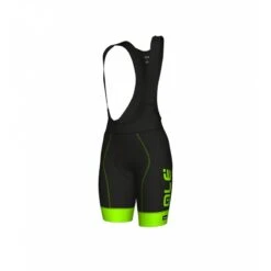 Pantaloncini Ciclismo Donna ALE' GRAPHICS PRR FOREVER Nero-verde Fluo