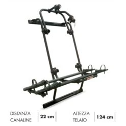 Portabici Posteriore Fabbri BICI OK MTB VAN 2 Per Ducato Jumper Boxer Nero